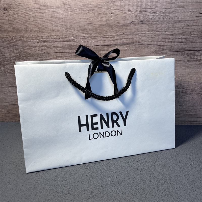 Custom Kraft Paper Handle Bag with Printing Logo for Shipping