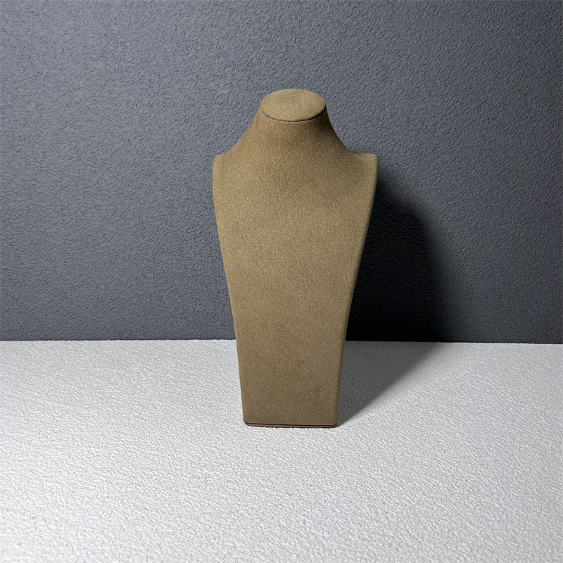 Custom Coffee Microfiber Necklace Jewelry Stand Display
