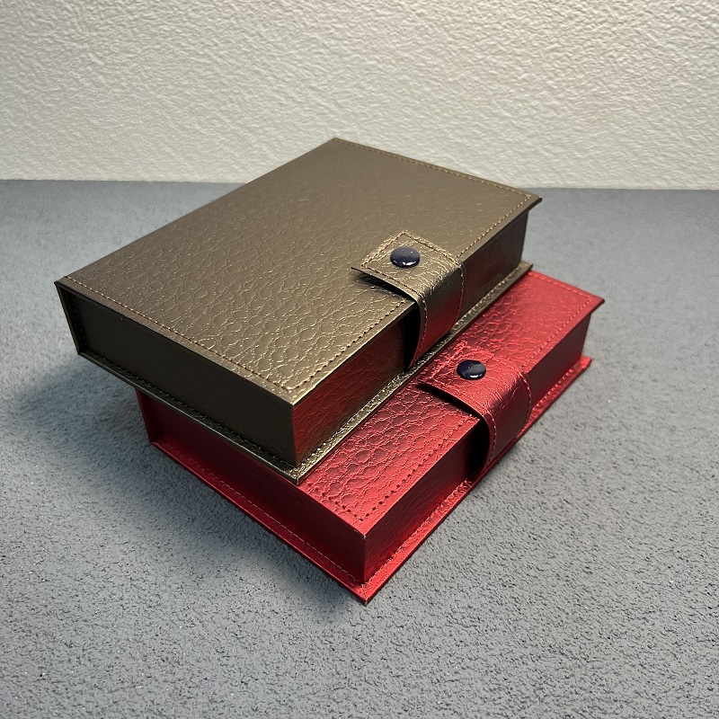 PU Booket Jewelry Box for Ring Earring Pendant Necklace Set