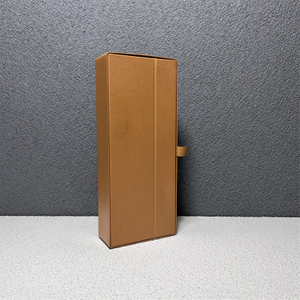 Classical Light Brown PU Gift Packaging Box for Pen