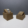 Watch Tray Stand Display Wooden Suede Wrapped