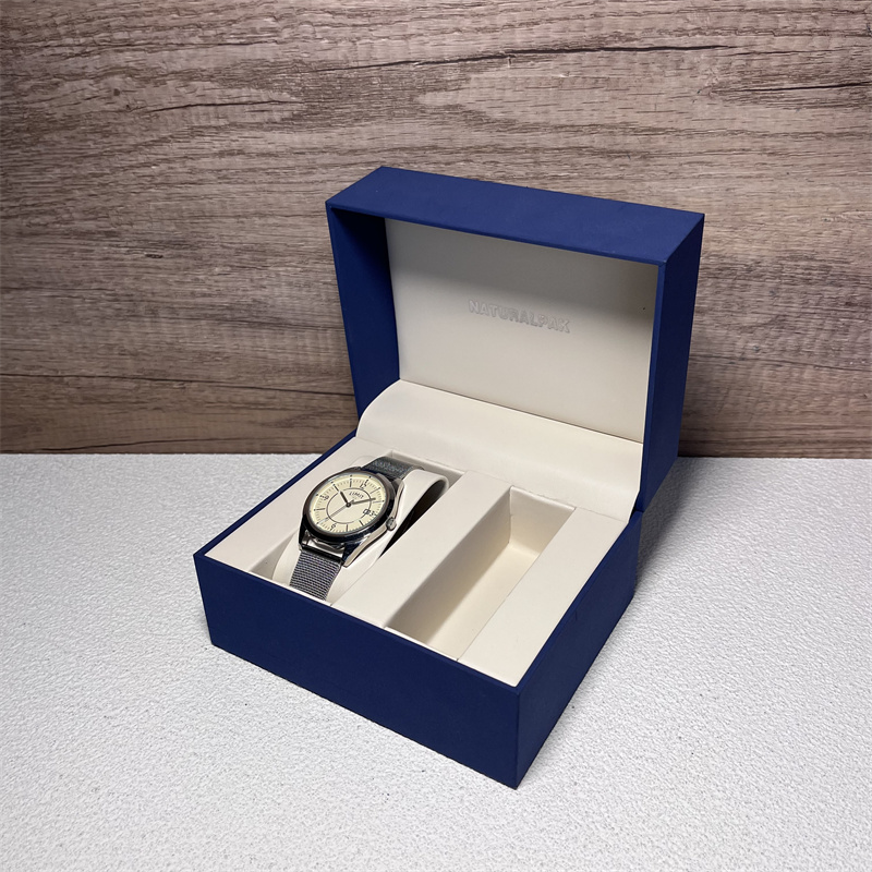 High Quality Blue Special Touch Paper Packaging Box for Watch