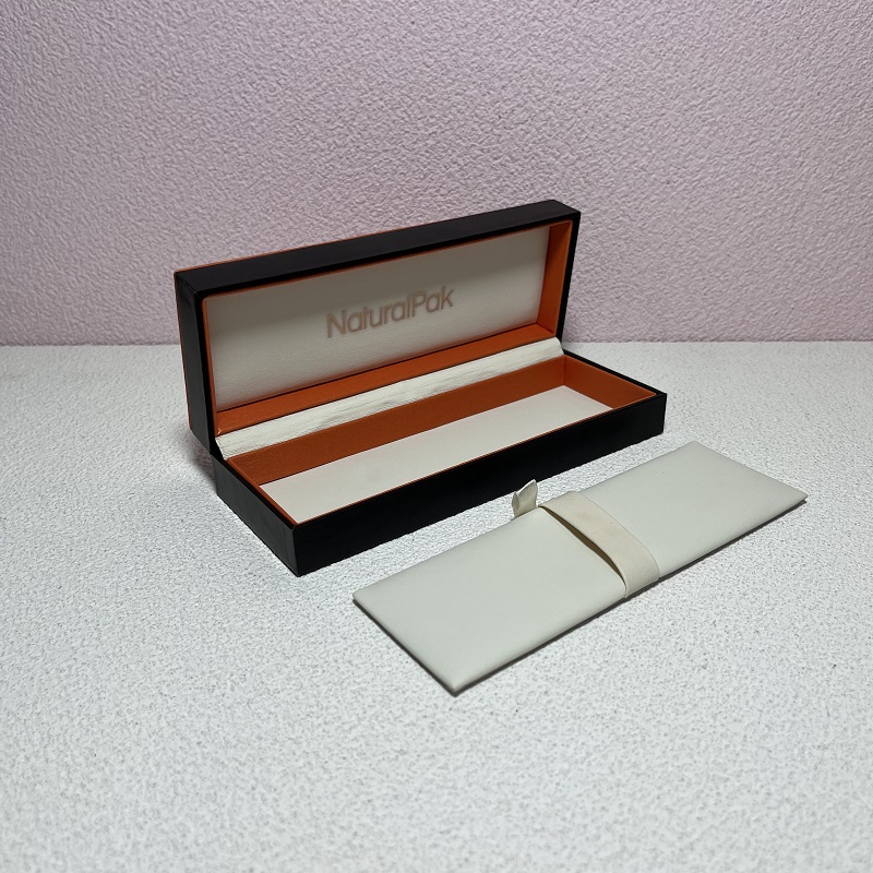 Watch Box Delicate Red with Black Color Leather Paper Hinge Jewelry Gift Packaging Box Wholesales