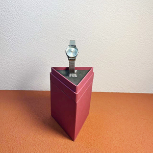 Triangle Watch Display With Acrylic Stand Recessed Base