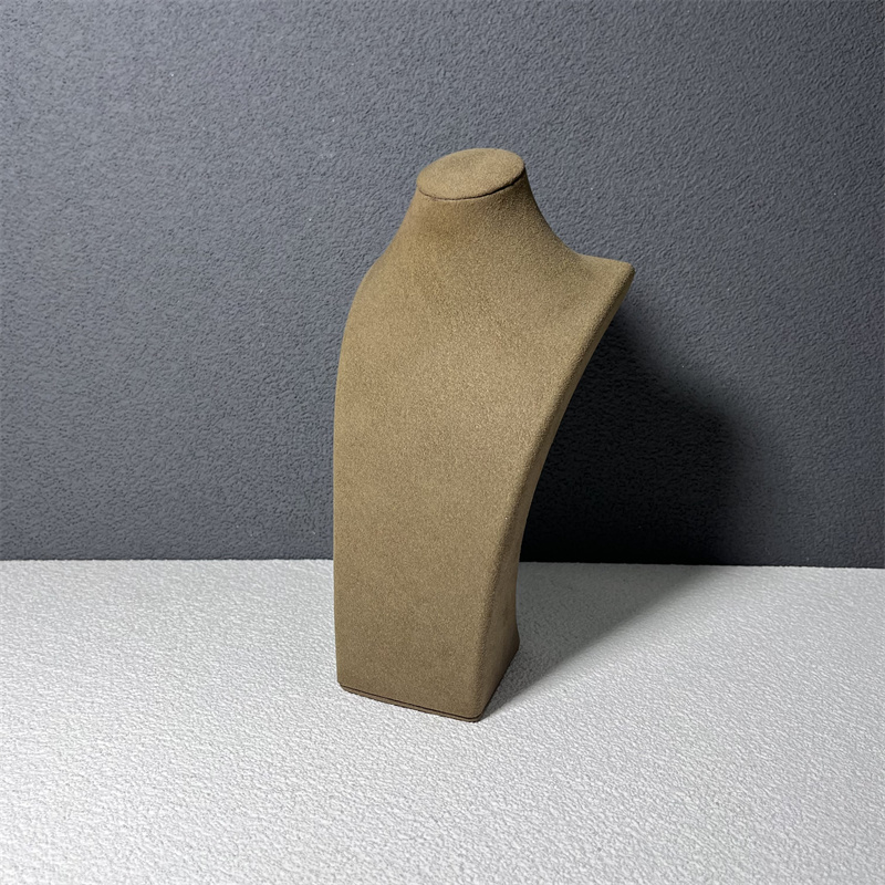 Custom Coffee Microfiber Necklace Jewelry Stand Display