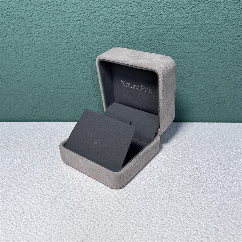 Custom Luxury Double Color High End Suede Packaging Box for Ring Earring Pendant Bangle Bracelet Necklace Jewelry Watch