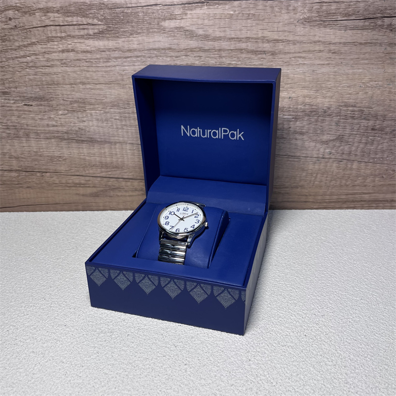 Plastic Square Corner Hinged Watch Box with Flatform