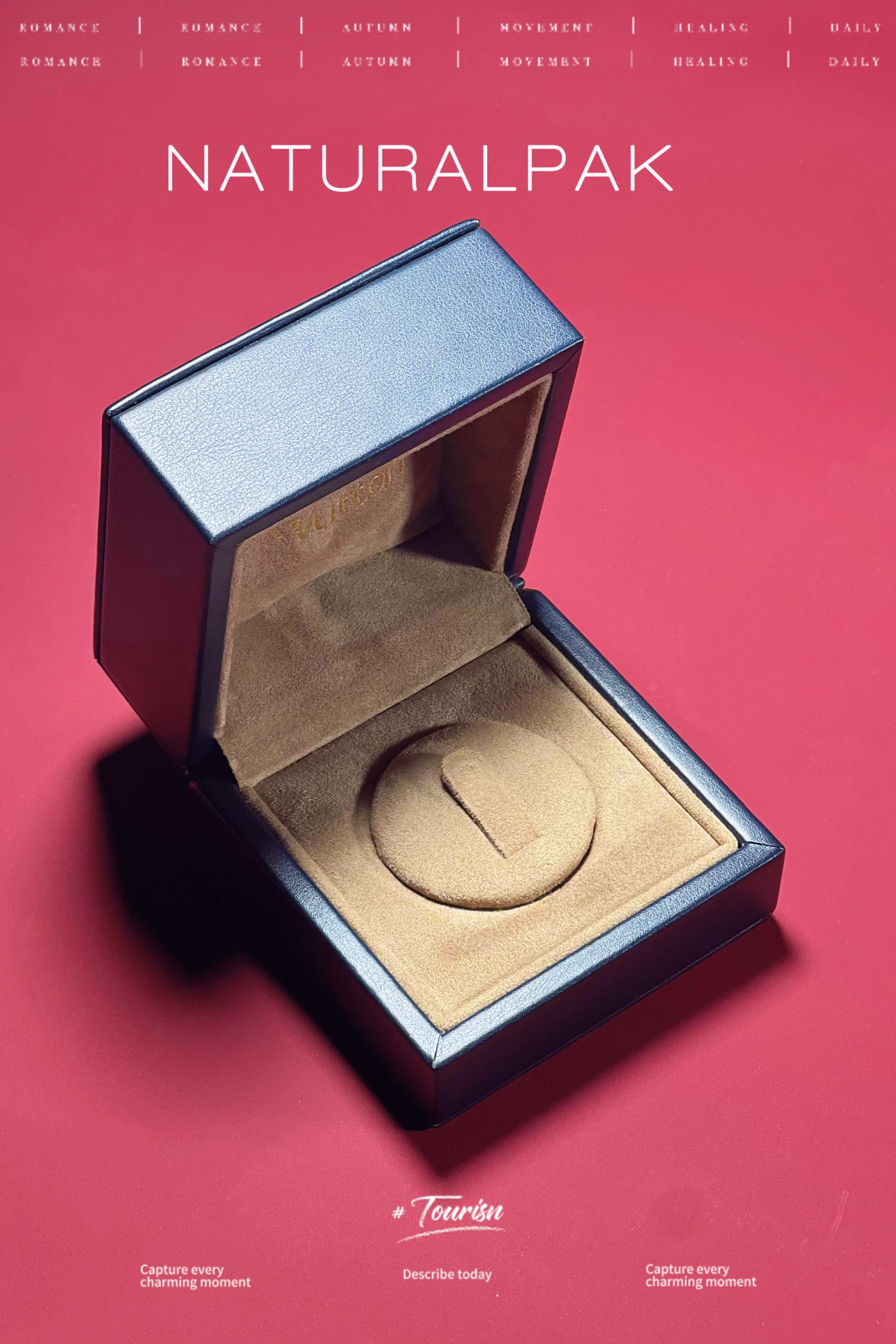 Luxury Wooden Shell Packaging Cardboard Strap Jewelry Packaging Box