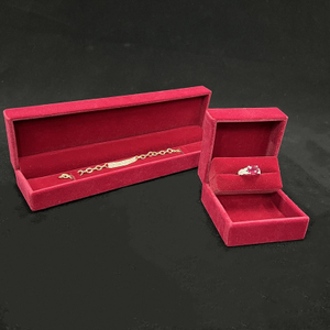 Red Velvet Box for Ring Pendant Bracelet Box