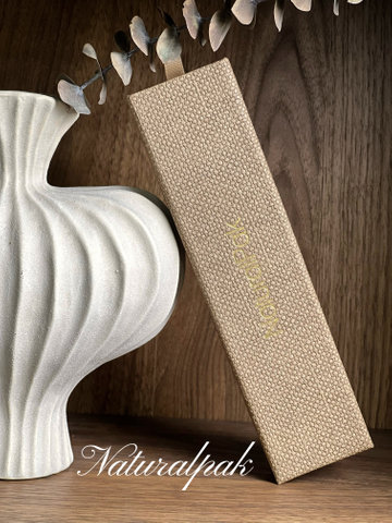 Luxury Craft Small Linen Paper Jewelry Packaging Cardboard Strap Jewelry Box