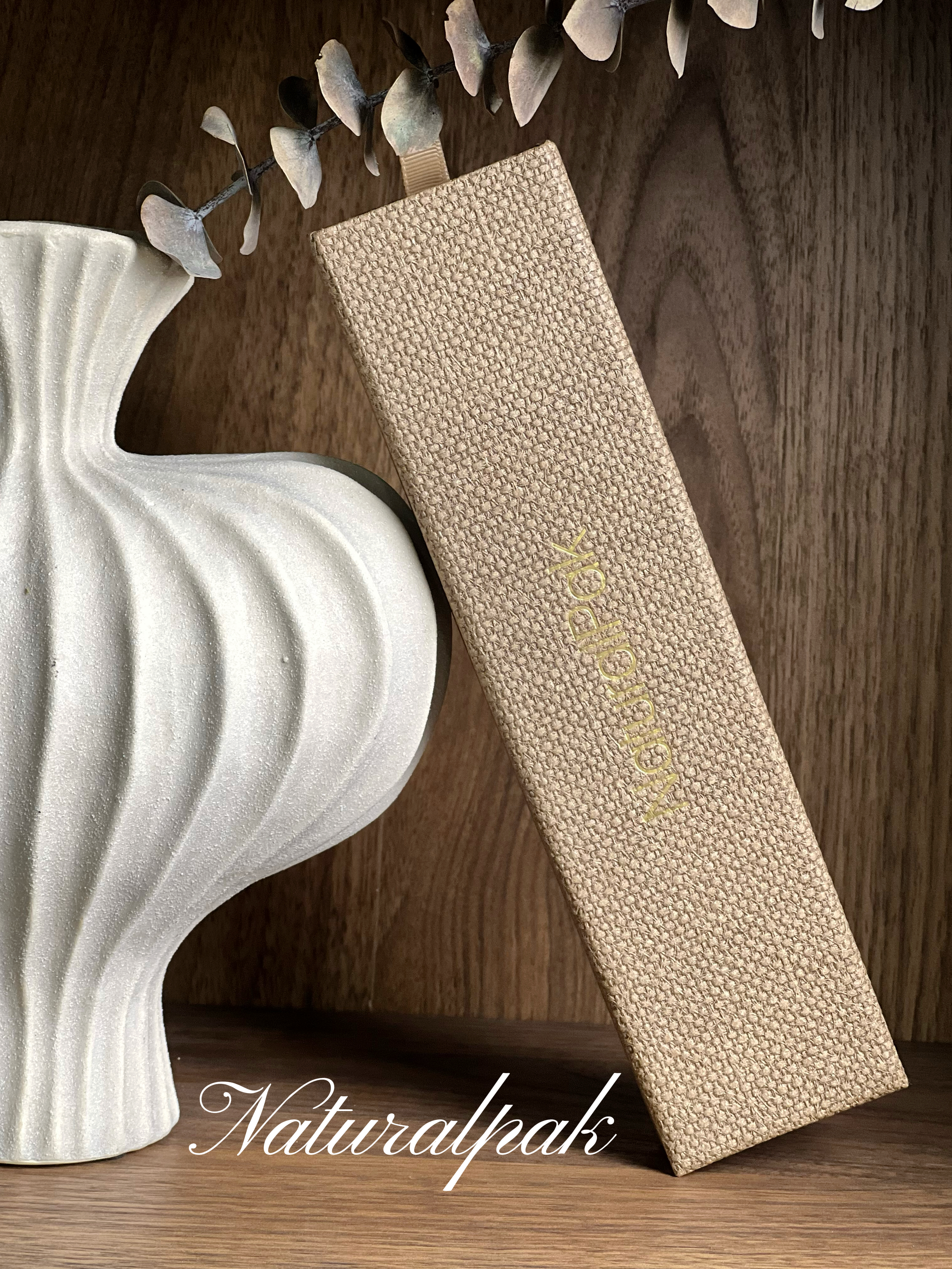 Luxury Craft Small Linen Paper Jewelry Packaging Cardboard Strap Jewelry Box