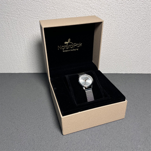 Luxury Pearl Paper Packaging Box with Special Platform for Watch Holder