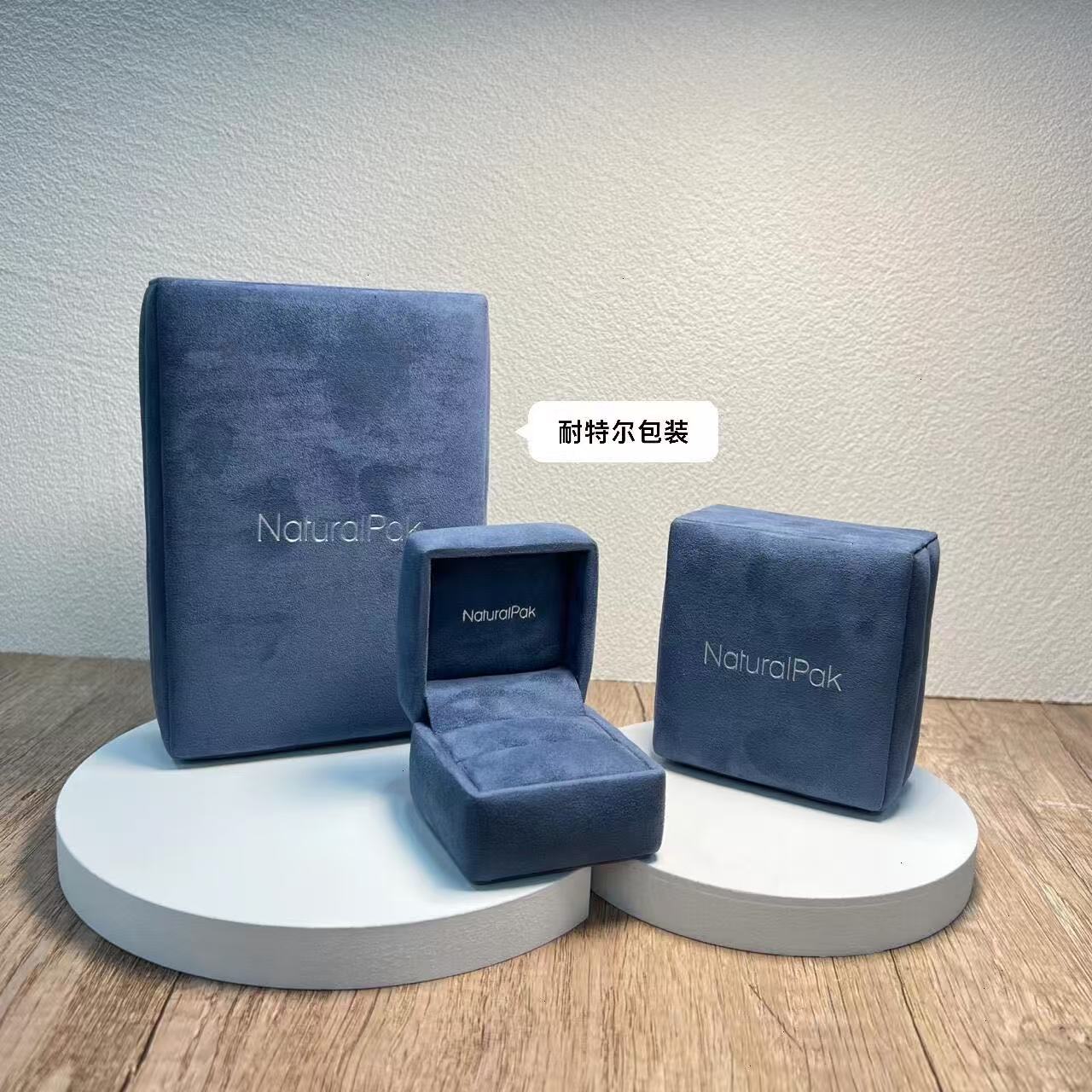 Custom Jewelry box Luxury suede for diamond